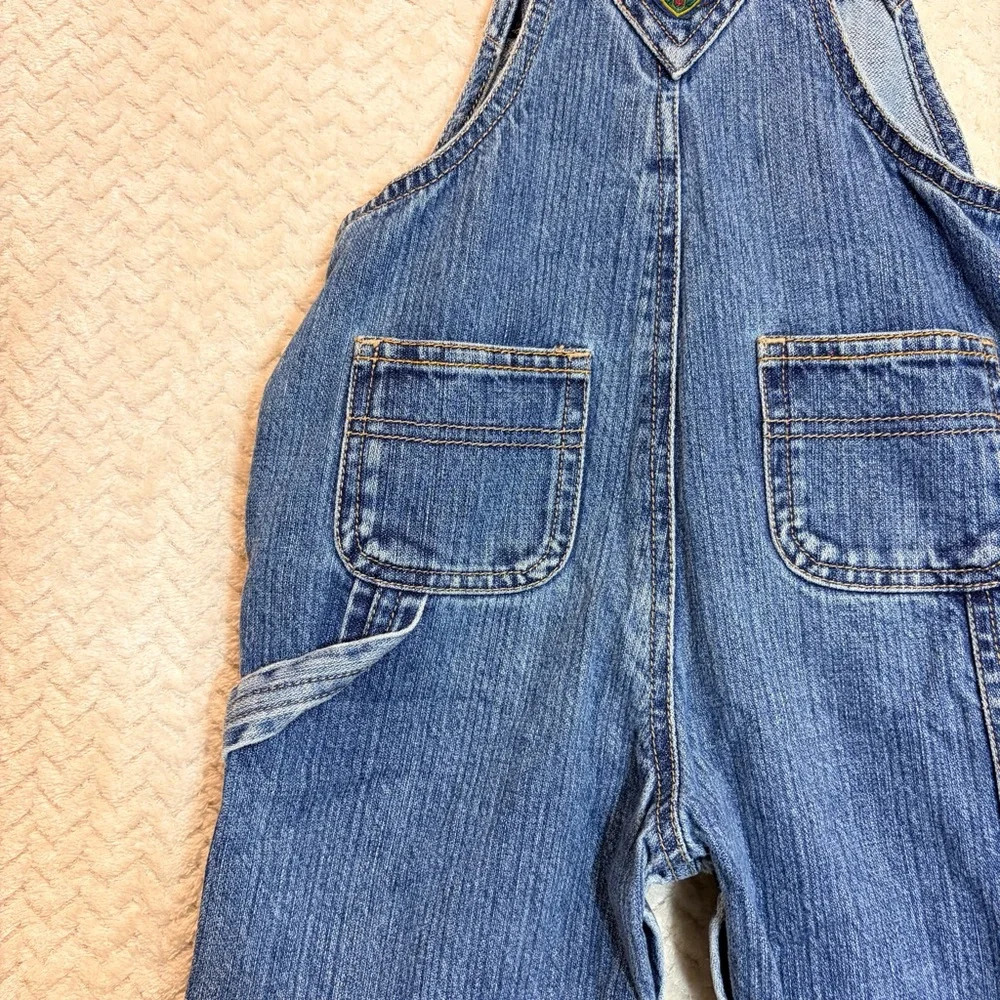 Vintage Y2K Baby Gap 12-18 months Classic‎ Blue Denim Carpenter Jean Overalls